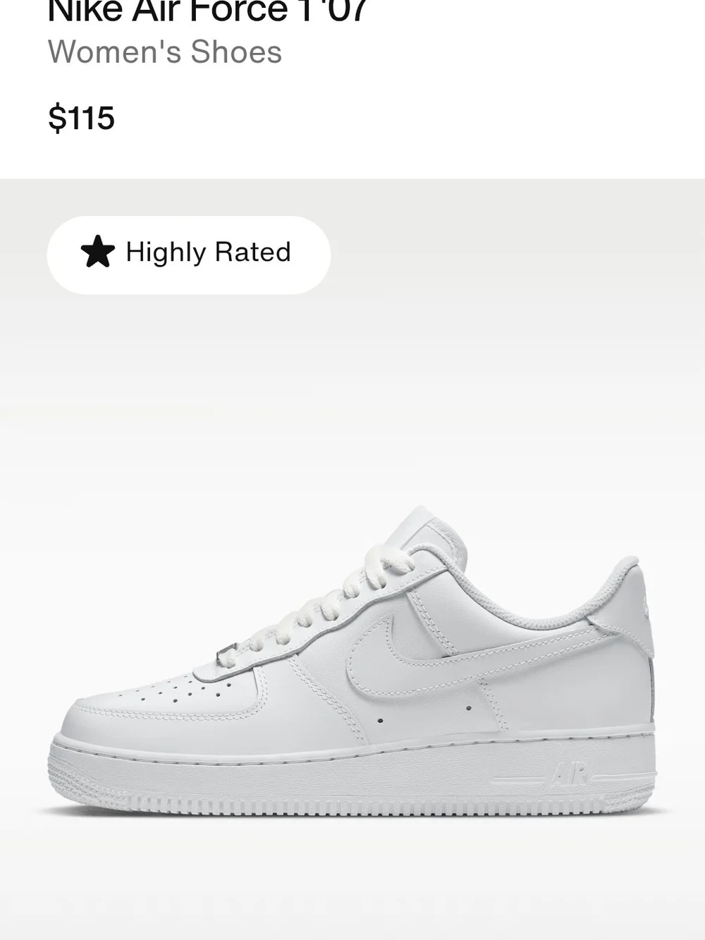 Nike Air Force 1 Womens Shoes — White